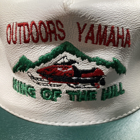 Vintage Genuine Leather Cap Trucker Hat Baseball Vintage 80s King Of The Hill - Picture 2 of 8